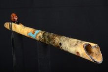 Buckeye Burl Native American Flute, Minor, Mid G-4, #F18H